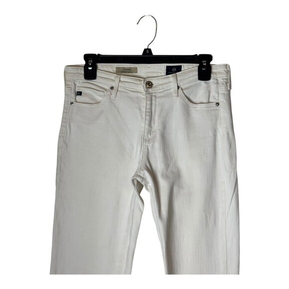 Adrianno Goldschmied Jeans Women 27 White The Prima Mid Rise Cigarette Ankle - Picture 4 of 12